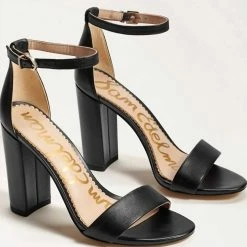 Sam Edelman Yaro Block Heel Sandal - Medium in Black for women