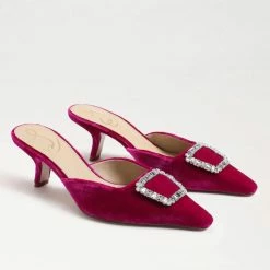 Sam Edelman Brit Jewel in Raspberry Velvet for women