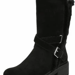 Sam Edelman Jailyn Womens Faux Fur Suede Block Heel Boot