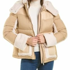 Sam Edelman Teddy-Trim Puffer Jacket for women