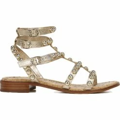Sam Edelman Eavan Womens Leather Embellished T-Strap Sandals
