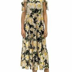 Sam Edelman Daisy Womens Floral Off the Shoulder Maxi Dress