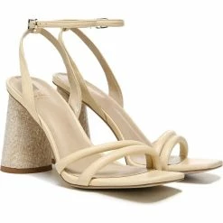 Sam Edelman Kia Block Heel Sandal in Eggshell for women