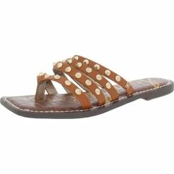 Sam Edelman Eloise Womens Leather Studded Thong Sandals