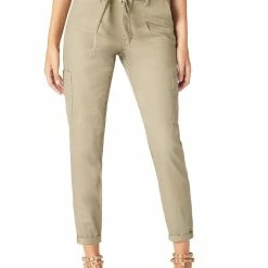 Sam Edelman Womens Belted High Waist Trouser Pants