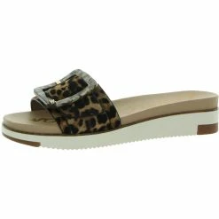 Sam Edelman Ariane Womens Calf Hair Animal Print Slide Sandals