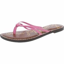 Sam Edelman Gerianne Womens Embossed Patent Thong Sandals