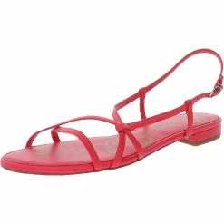 Sam Edelman Teale Womens Faux Leather Flat Strappy Sandals