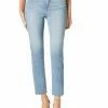 Sam Edelman The Stiletto Womens Raw Hem High Rise Straight Leg Jeans