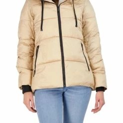 Sam Edelman Iridescent Womens Quilted Warm Puffer Jacket