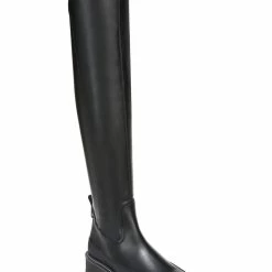 Sam Edelman Lerue Womens Faux Leather Lug Sole Over-The-Knee Boots
