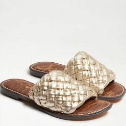Sam Edelman Griffin Woven Slide Sandal - Medium in Jute Leather for women