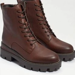Sam Edelman Garret Combat Platform Boot - Medium in Dark Brown for women