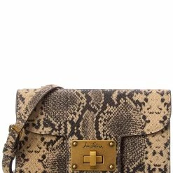 Sam Edelman Sophia Snake-Embossed Leather Clutch Crossbody for women