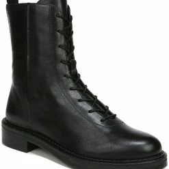 Sam Edelman Nellyn Womens Leather moto Combat & Lace-up Boots
