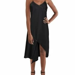 Sam Edelman Womens Satin Midi Slip Dress