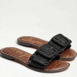 Sam Edelman Gabriela Woven Slide Sandal - Medium in Black for women