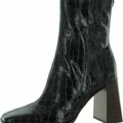Sam Edelman Ivette Womens Patent Stacked Heel Ankle Boots