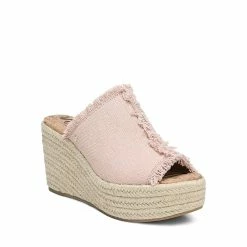 Sam Edelman Womens Fringe Slide Wedge Sandals