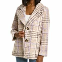 Sam Edelman Short Plaid Teddy Jacket for women