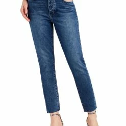 Sam Edelman Juniors The Stiletto Womens Button Fly High Rise Straight Leg Jeans