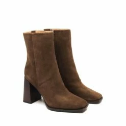 Sam Edelman Ivette Heeled Boots in Olive Taupe Suede for women