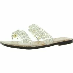 Sam Edelman Eleana Womens Embellished Square Toe Slide Sandals