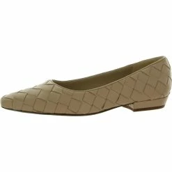 Sam Edelman Joy Womens Leather Basketweave Ballet Flats